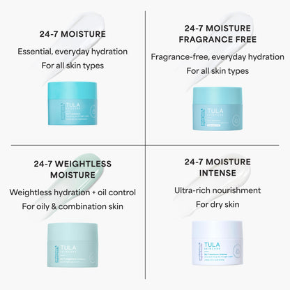 TULA Skin Care 24-7 Hydrating Day & Night Cream - Supersize, Anti-Aging Moisturizer for Face, Contains Watermelon & Blueberry Extract, 3.4 oz.