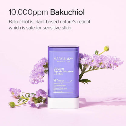 Mary & May -  Vegan Peptide Bakuchiol Sun Stick SPF50 (18g)