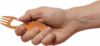 Ration Multi Tool Spork, Stainless Steel Spoon, Fork, Carabiner and Bottle Opene by Kershaw