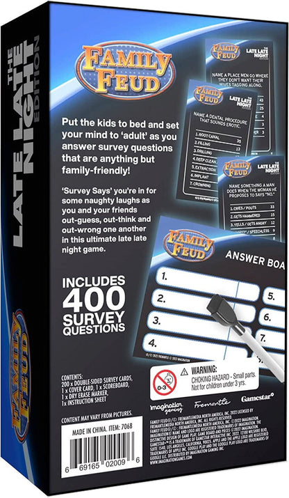 Family Feud Late Late Night Edition Adult Card Game, 200 Piece