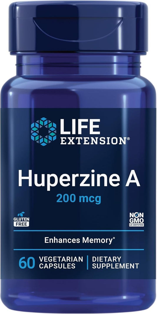 Life Extension Huperzine A - 200 mcg - 60 Vegetarian Capsules Exp.: 03/2026