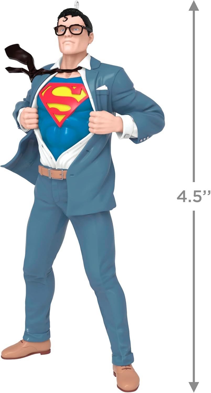 Hallmark Christmas Ornament 2024, DC Superman Clark Kent, Gifts for DC Comics Fans