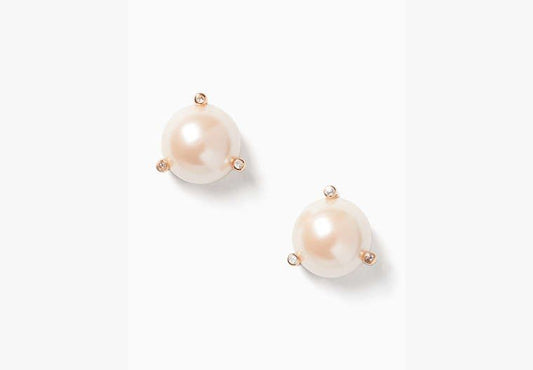 Kate Spade Rise And Shine Blush Pearl Faux Earrings