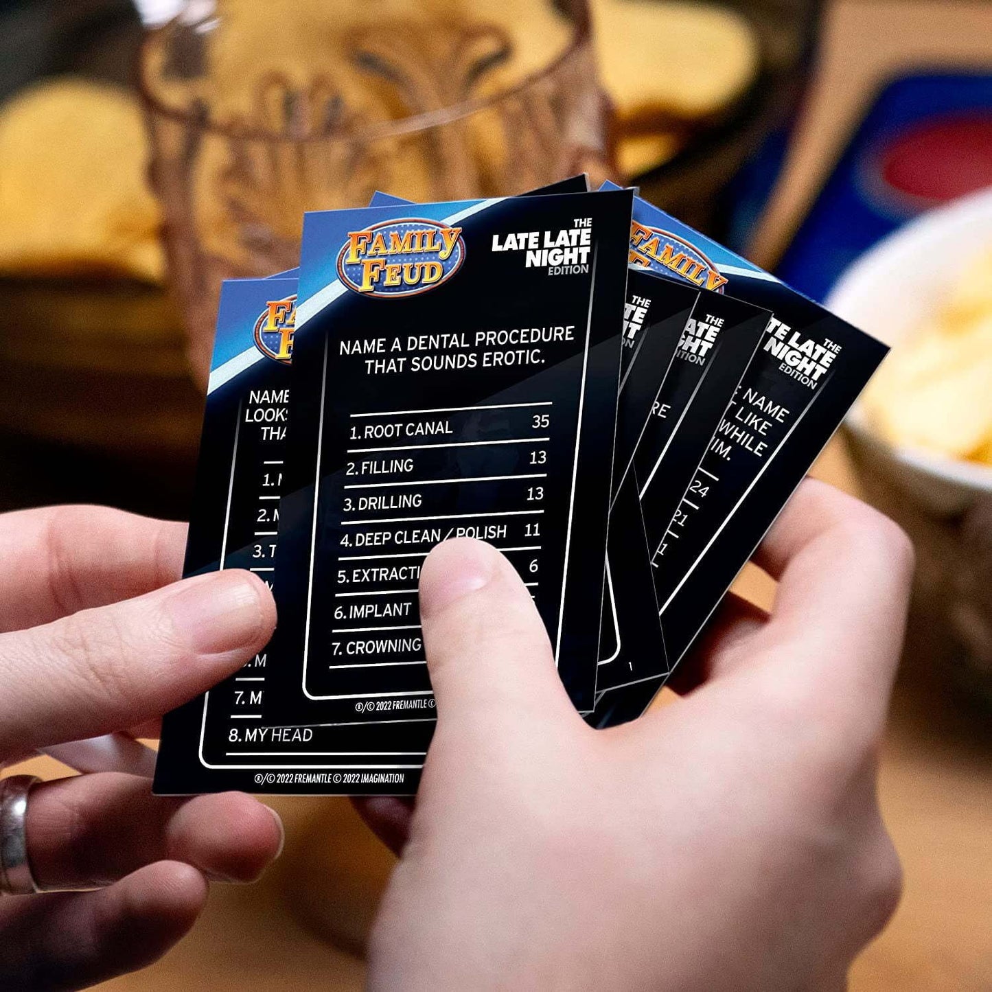 Family Feud Late Late Night Edition Adult Card Game, 200 Piece