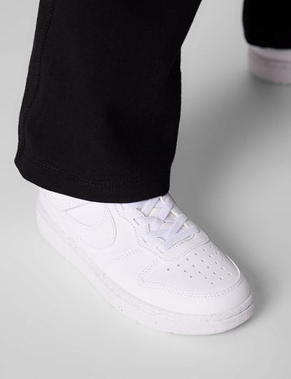 Nike Court Borough Sneaker, White/White/White, 2 US Unisex Little Kid