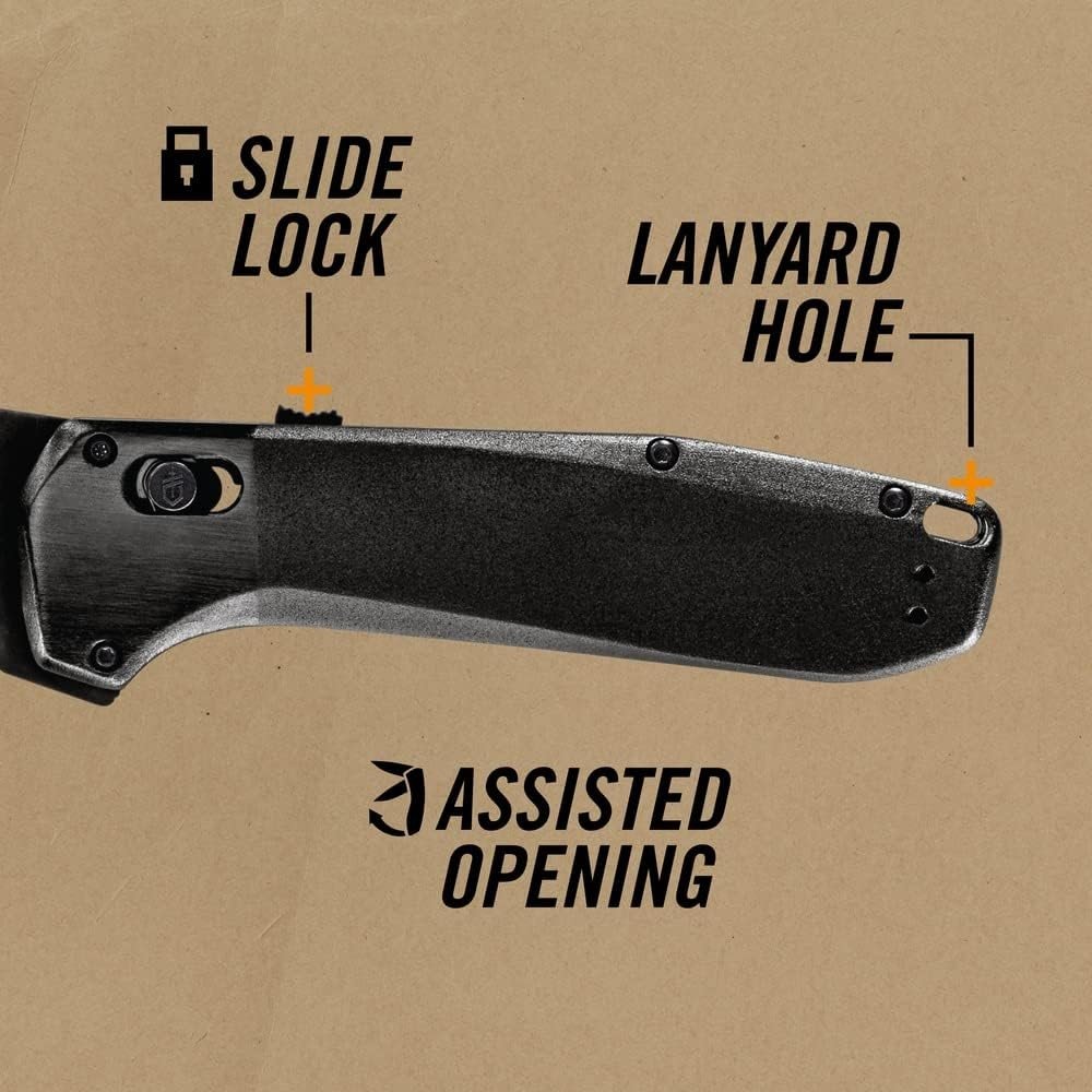 Gerber Gear Highbrow Folding Pocket Knife with 2.8" Blade, Assisted Opening Fold