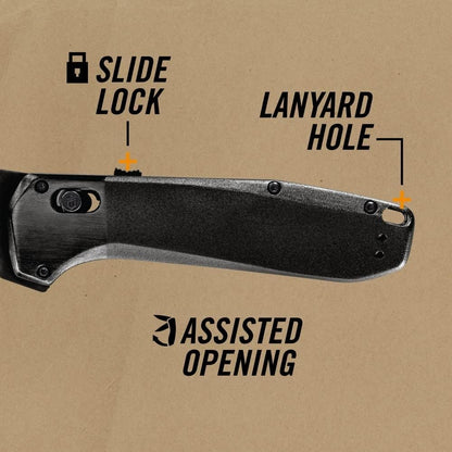 Gerber Gear Highbrow Folding Pocket Knife with 2.8" Blade, Assisted Opening Fold