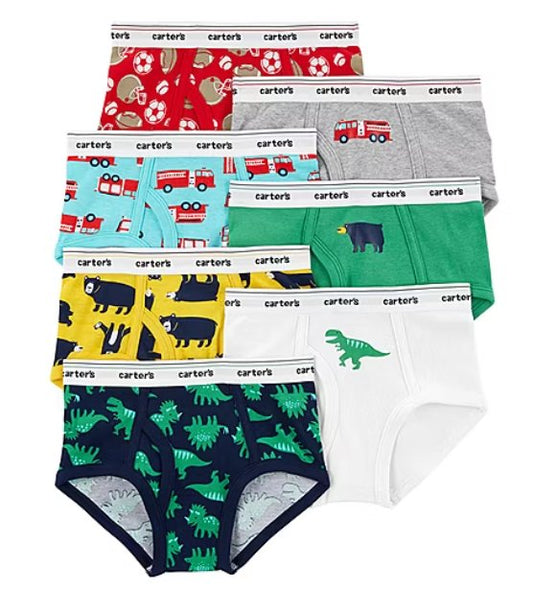 Carter's 7 pk Tag Free Boys Briefs Multi Color