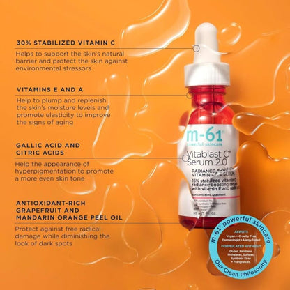 M-61 Vitablast C® Serum 2.0 - Radiance-Boosting Serum with 15% Vitamin C, Gallic
