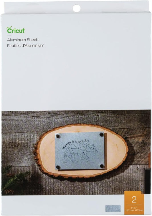 Cricut ALUMINUM SHEETS 5" x 7" (2pk) 2007460 - For use with the Cricut Maker