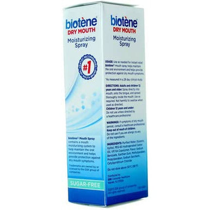 Biotene Gentle Mint Moisturizing Mouth Spray, Sugar-Free, for Dry Mouth and Fres