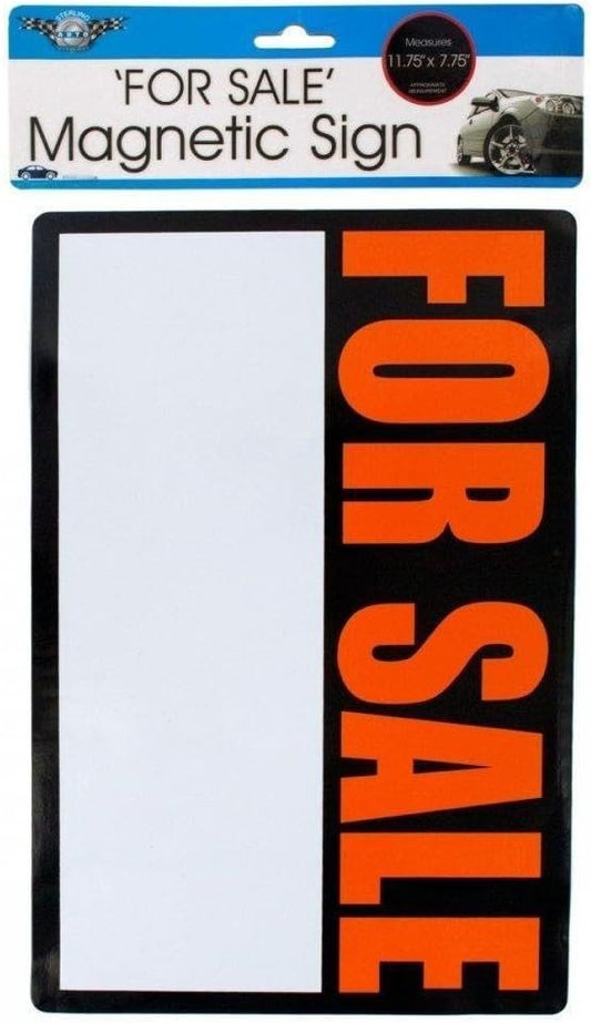 2 PACK Magnetic 'for Sale' Sign 11.75"L x 7.75"W