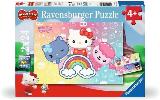 Ravensburger Kinderpuzzle 12001034 - Die besten Freunde - 2x24 Teile Hello Kitty