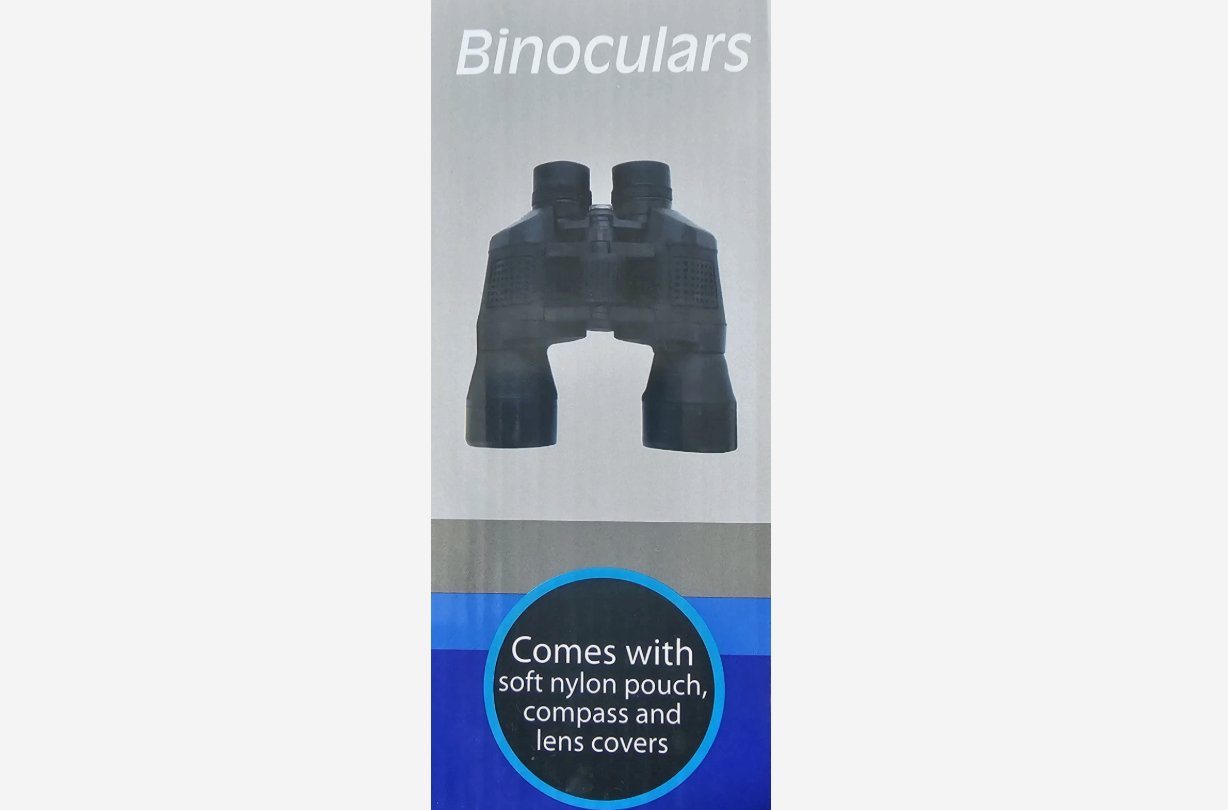 BINOCULARS with Soft Nylon Pouch, Compass and Lens Covers GREAT FOR OUTDOORS