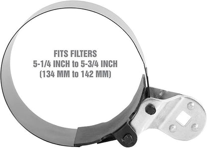 -1/4” to 5-3/4” Heavy Duty Truck Oil Filter Wrench, Oil Filter Strap Wrenc 25233