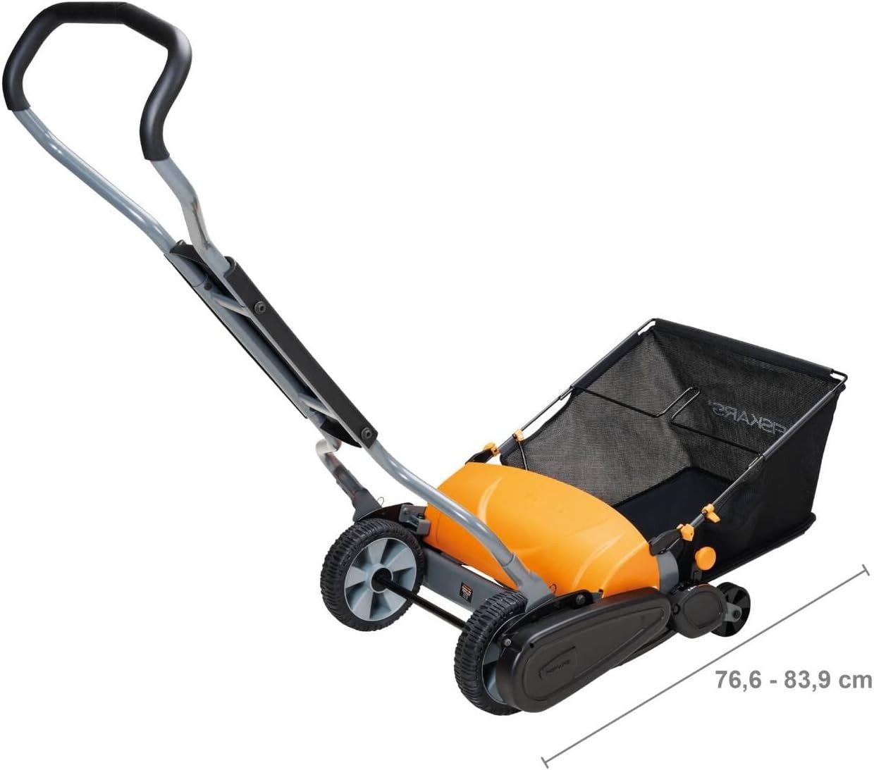 Fiskars StaySharp Grass Catcher, Capacity: 18 litres, Black/Orange, 1000592