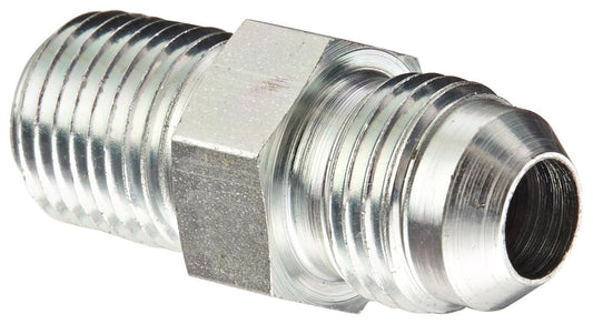 Carbon Steel SAE 37-Degree (JIC) Flare-Twin Fitting, Adapter, 1/4" NPT M