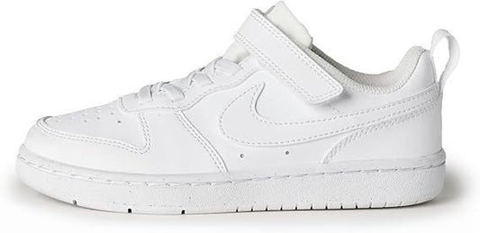 Nike Court Borough Sneaker, White/White/White, 2 US Unisex Little Kid