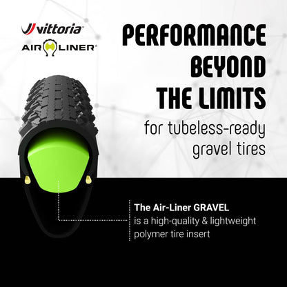 Vittoria Air-Liner Gravel Insert for Tubeless-Ready Bike Tires, Compatible with Any Wheel Size Up to 29", One Size