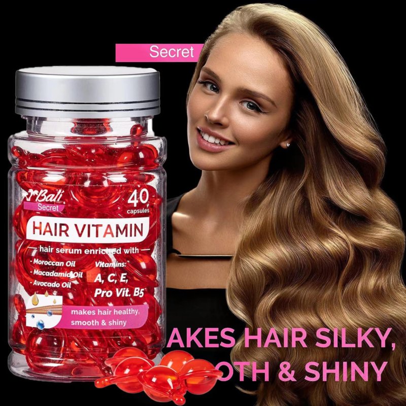 Hair Treatment Serum 40 Capsules No Rinse with Argan Macadamia & Avocado Oils -
