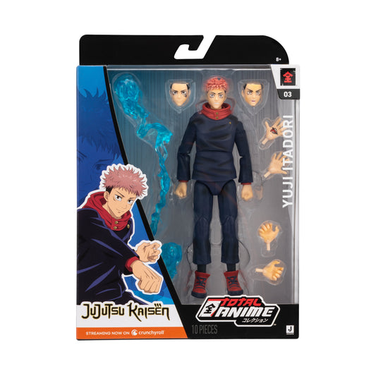 Total Anime Yuji Itadori - 6.5-Inch Scale Figure with Swappable Faceplates, Alternate Hands, and Energy Effects
