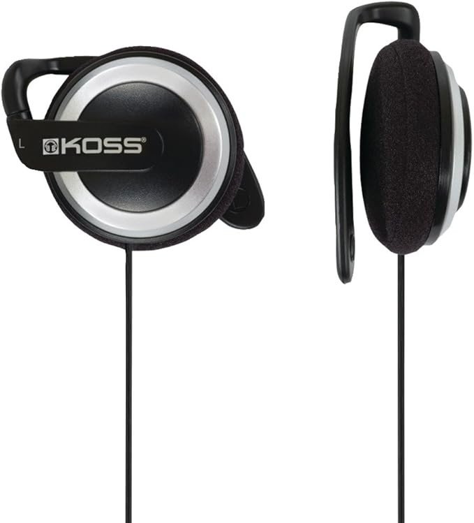Koss KSC21 SportClip Clip-On Headphones,Black