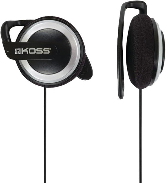 Koss KSC21 SportClip Clip-On Headphones,Black