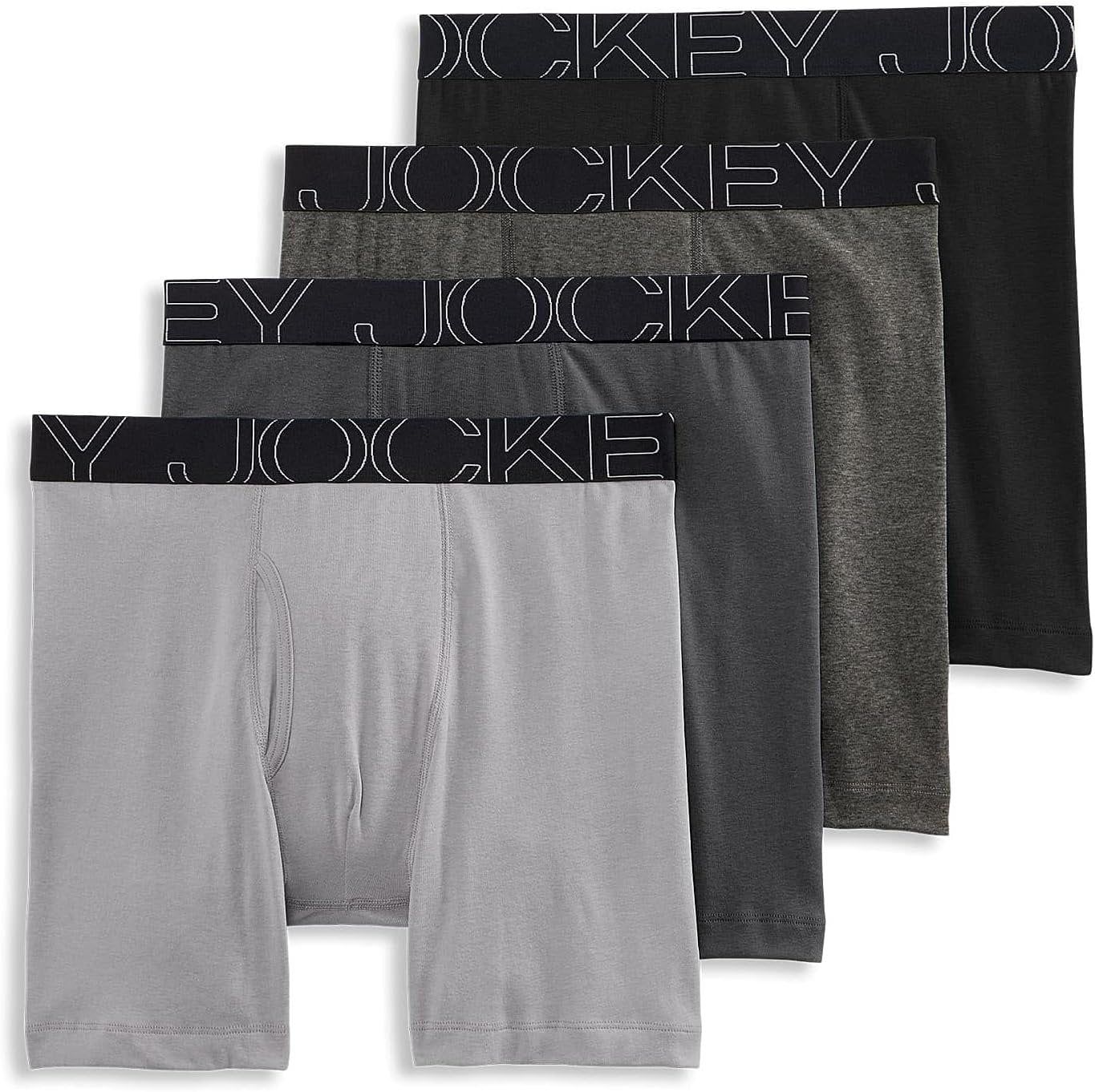 Jockey Boys Men'S Underwear Activeblend 7" Midway Brief - 4 Pack  - Larger