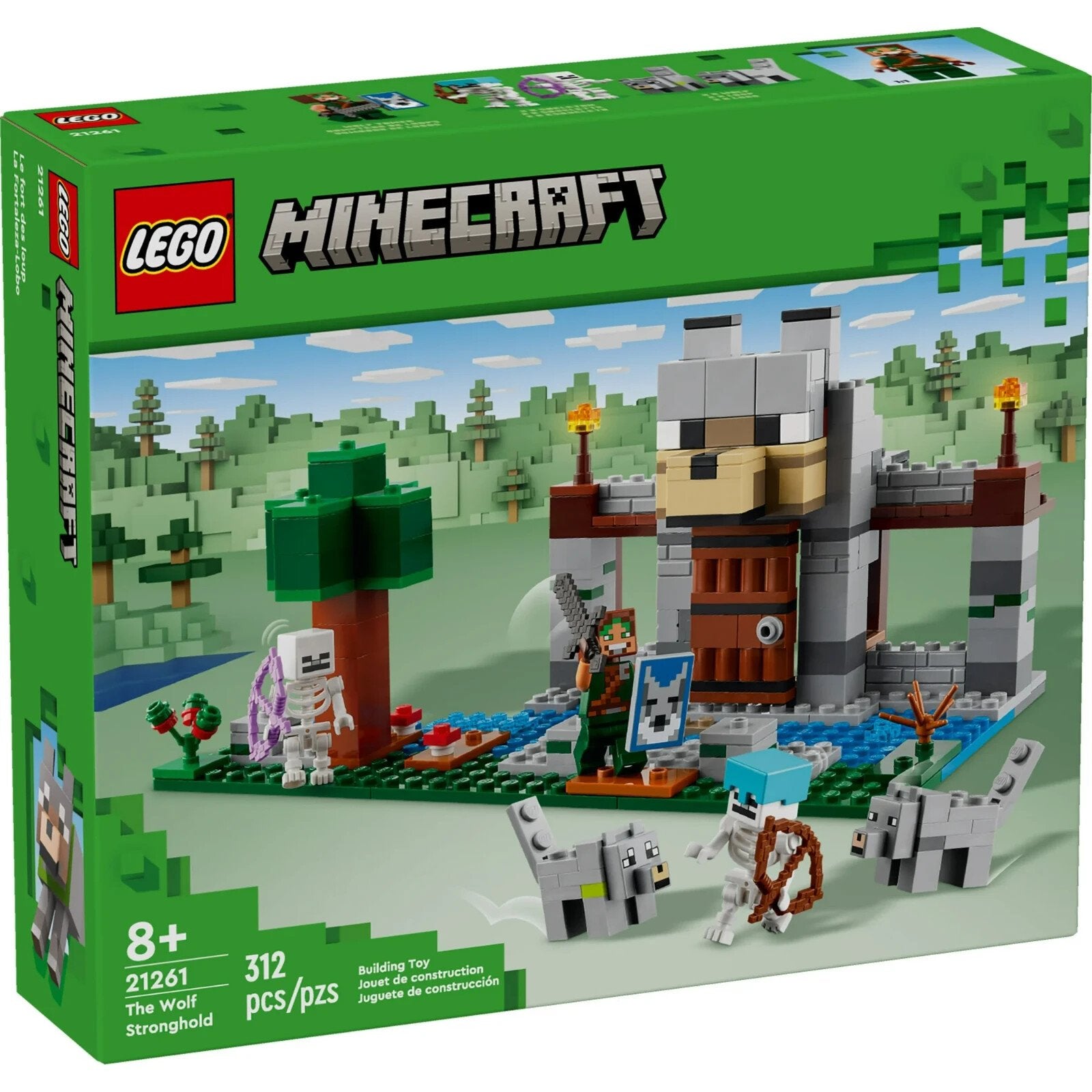 LEGO 21261 Minecraft The Wolf Stronghold Fortress Playset