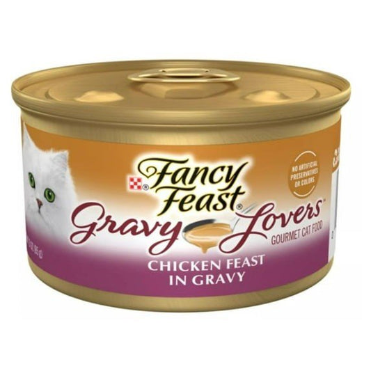 (12 pack) Fancy Feast Gravy Lovers Wet Cat Food, Chicken Feast in Gravy