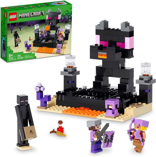 LEGO Minecraft The End Arena 21242, Player-vs-Player Battle Playset with Lava, E