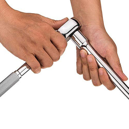 URREA Socket Wrench Extension - 3/8" Drive 18-Inch Ratchet Extender with Drop Forged Construction & Nickel-Chrome Finish - 5263