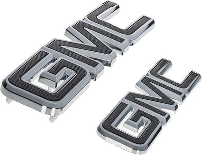 GM 84395038 Front and Rear Black Emblem Package GMC Sierra
