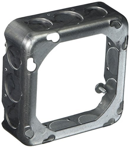 4-11/16 in. Square Extension Ring, Drawn, 1-1/2 in. Deep with Eight 1/2 and Four 3/4 in. KO's