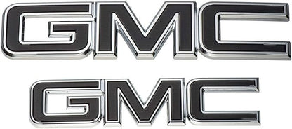 GM 84395038 Front and Rear Black Emblem Package GMC Sierra