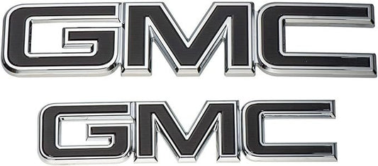 GM 84395038 Front and Rear Black Emblem Package GMC Sierra