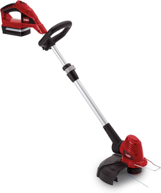 Toro 51484 Cordless 12-Inch 20-Volt Lithium-Ion Electric Trimmer/Edger,Red/Silve