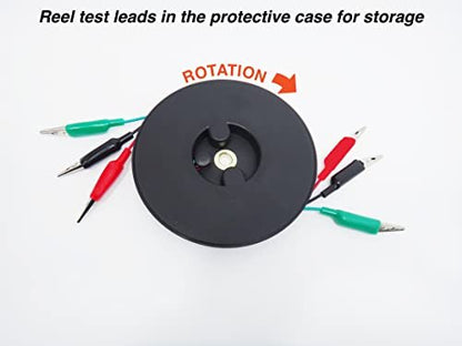 ANDRSAN 3 Wire 20' Retractable Test Leads 18 Gauge Aligator Clips in Reel
