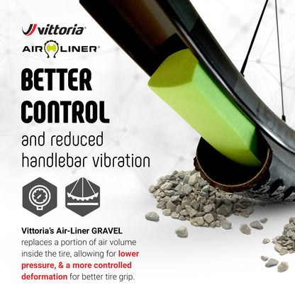 Vittoria Air-Liner Gravel Insert for Tubeless-Ready Bike Tires, Compatible with Any Wheel Size Up to 29", One Size