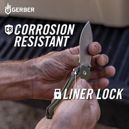 Gerber Gear Confidant EDC Pocket Knife, 3.2" Drop Point Plain Edge Folding Knife