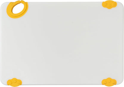 Winco - Non-Slip Cutting Board with Hook, 12" X 18" X 1/2", Yellow