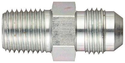 Carbon Steel SAE 37-Degree (JIC) Flare-Twin Fitting, Adapter, 1/4" NPT M
