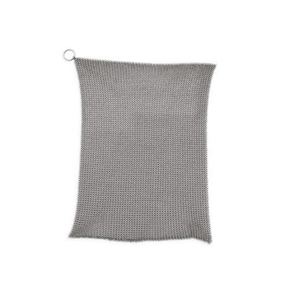 Barebones Fine Stainless Steel Cleaning Mesh Scrubber - Cast Iron Cleaner - Grill Accessories, Scrub Brush, Cast Iron Brush, Chainmail Skillet Cleaner