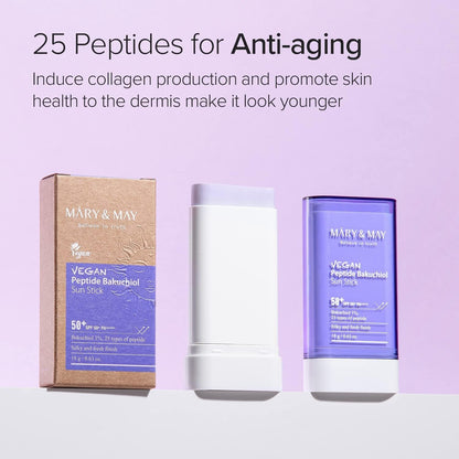 Mary & May -  Vegan Peptide Bakuchiol Sun Stick SPF50 (18g)