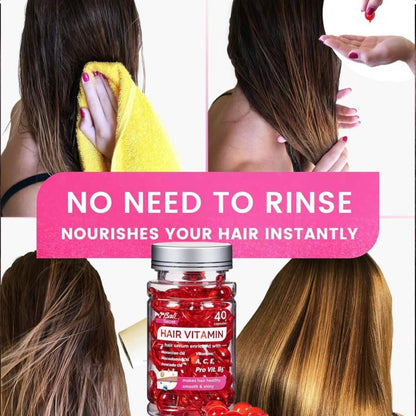 Hair Treatment Serum 40 Capsules No Rinse with Argan Macadamia & Avocado Oils -
