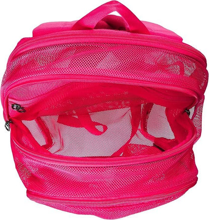 NEW Nike Brasilia Mesh Training Backpack School Bag - Rush Pink (18" x 12" x 7")