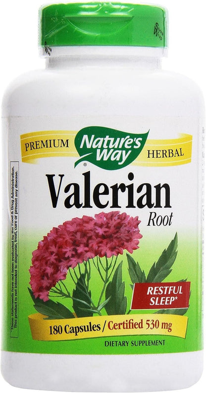 Nature's Way Valerian Root Traditional Sleep Aid 180 Vegan Capsules 1590 mg 2pk
