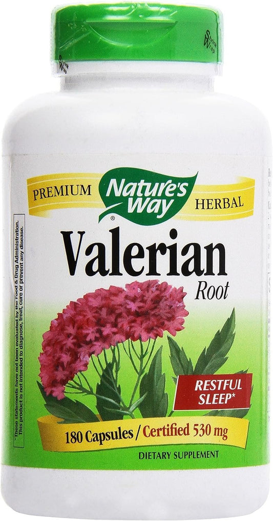 Nature's Way Valerian Root Traditional Sleep Aid 180 Vegan Capsules 1590 mg 2pk
