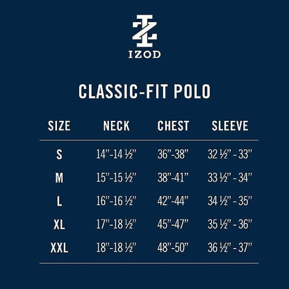 IZOD Men's Advantage Performance Short Sleeve Polo Shirt