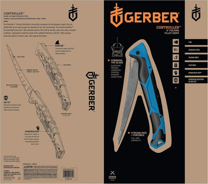 Gerber Gear Controller Folding Fillet - Saltwater Fishing Knife 6"